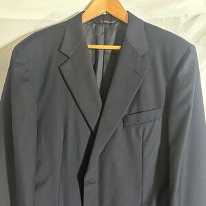 Hickey Freeman Collection Wool-Cashmere Black Blazer – 48 Regular